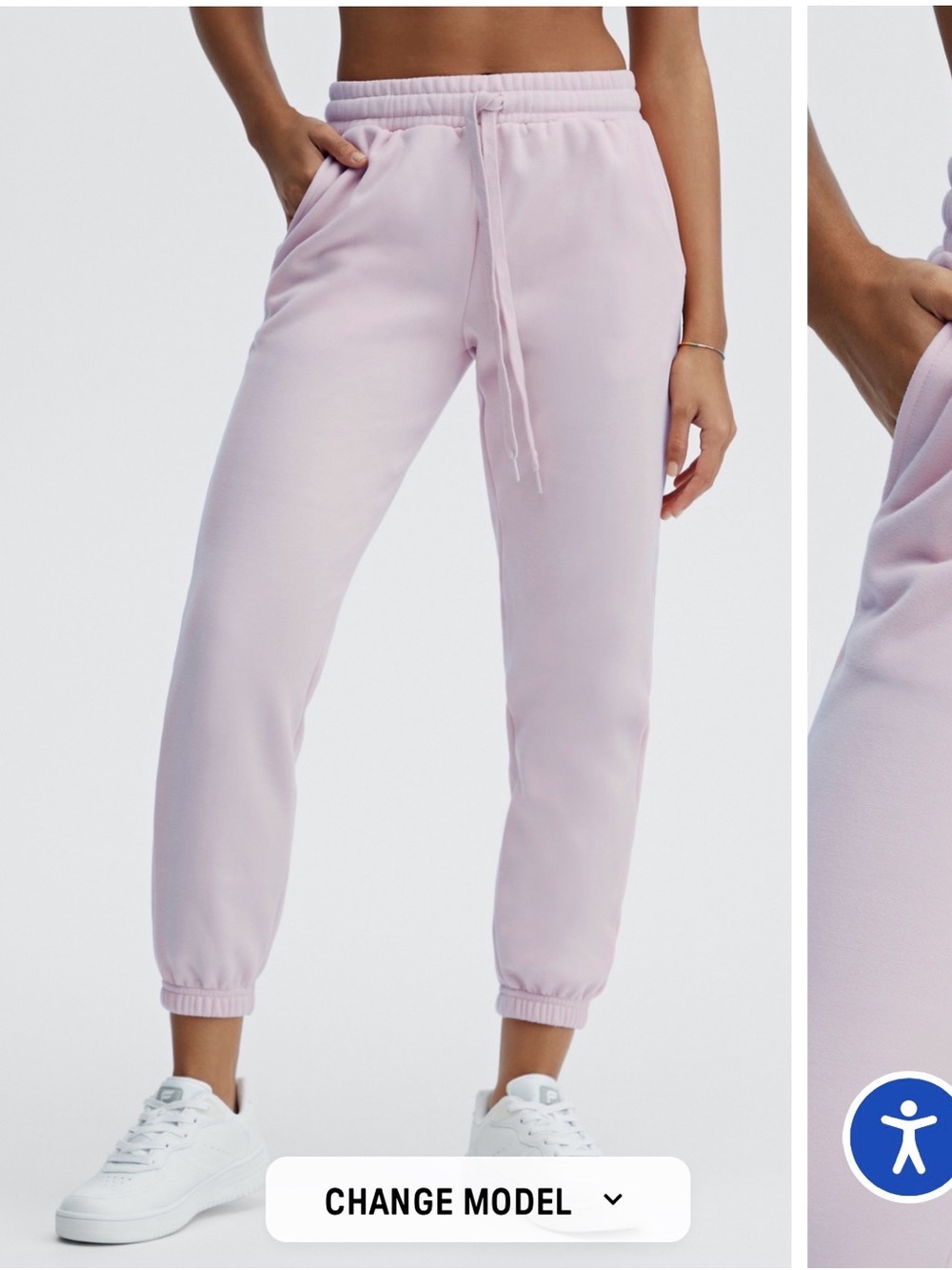 Fabletics Eco Go-To Classic Sweatpant in icy lavendar size xs
